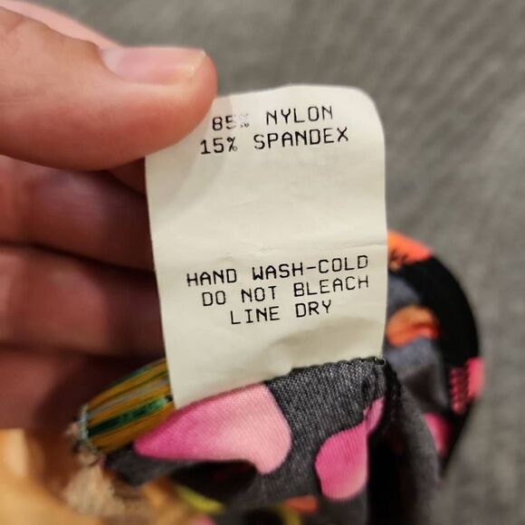 Summer Beach Women's Neon Colorful Scoop Neck Swimsuit Bathing Suit Size 17/18 - Picture 6 of 14